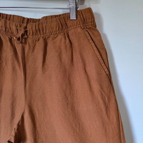 EUC A NEW DAY LINEN BLEND TAN SOFT PANTS SIZE M - Picture 7 of 16
